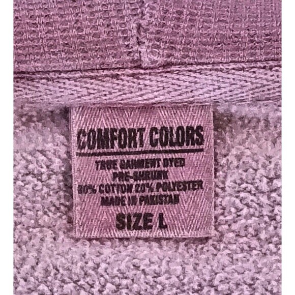 Saint Thomas University Hoodie Mens Sz Large Mauve Comfort Colors Virgin Islands - Picture 4 of 10